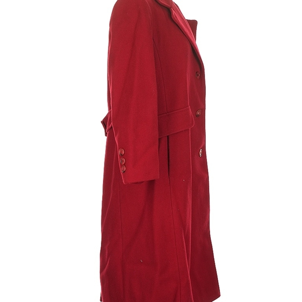 Women's Forecaster Red Single Breasted Wool Coat SZ 9/10 Petite.. - Picture 3 of 6